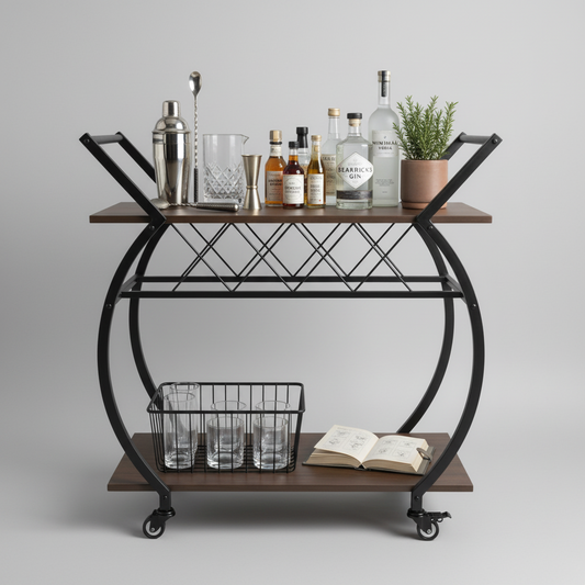 Vyraa Eclipse Rolling Bar Cart