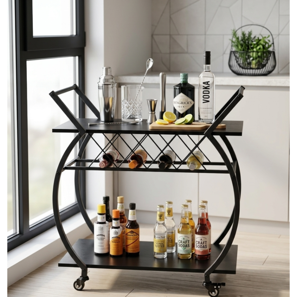 Vyraa Eclipse Rolling Bar Cart