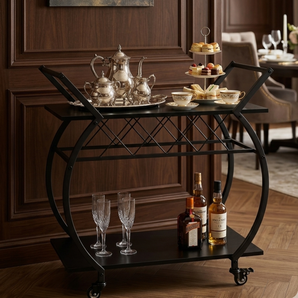 Vyraa Eclipse Rolling Bar Cart