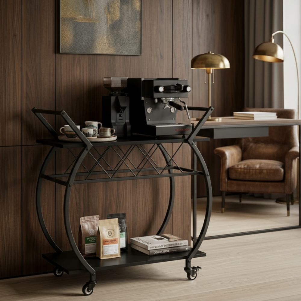 Vyraa Eclipse Rolling Bar Cart