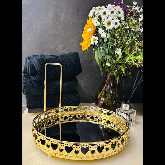 Vyraa Reflect Gold Heart Tray